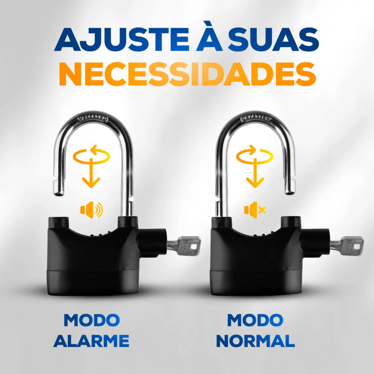 Cadeado Antifurto com Alarme 110dB com Sensor de Movimento
