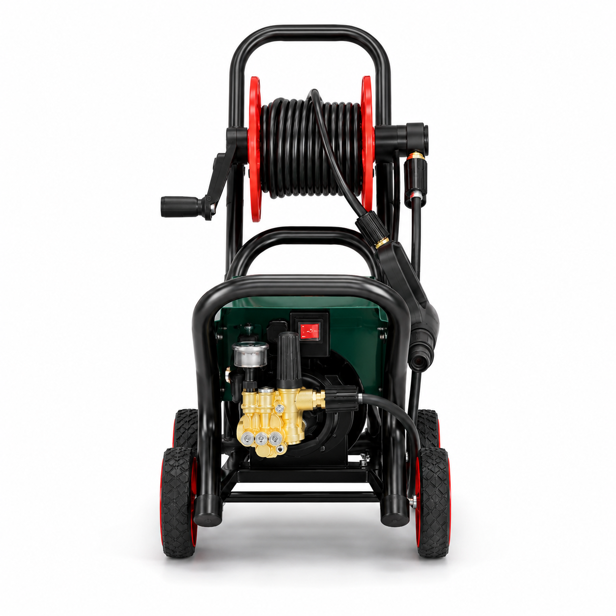 Lavadora de Alta Pressão Portátil 5800W com Carrinho, Mangueira e Pistola