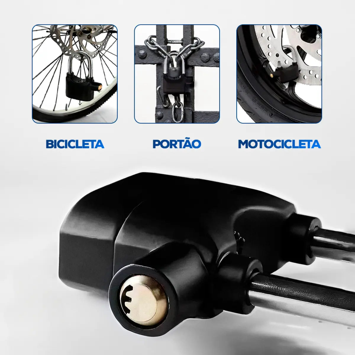 Cadeado Antifurto com Alarme 110dB com Sensor de Movimento