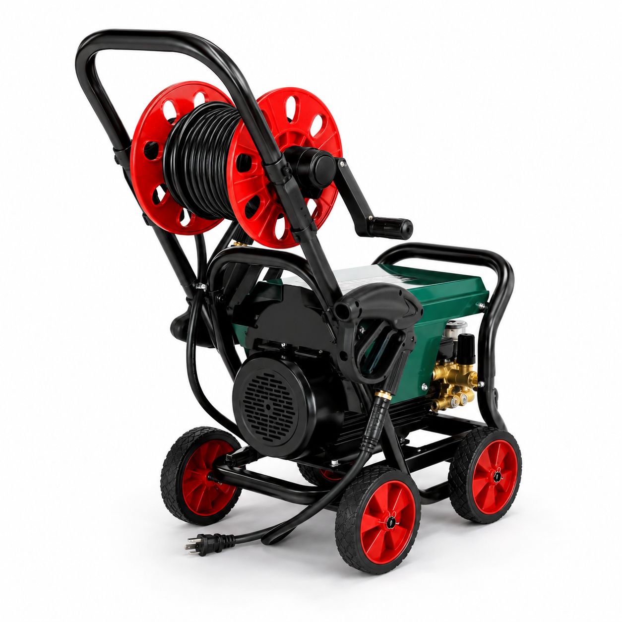 Lavadora de Alta Pressão Portátil 5800W com Carrinho, Mangueira e Pistola