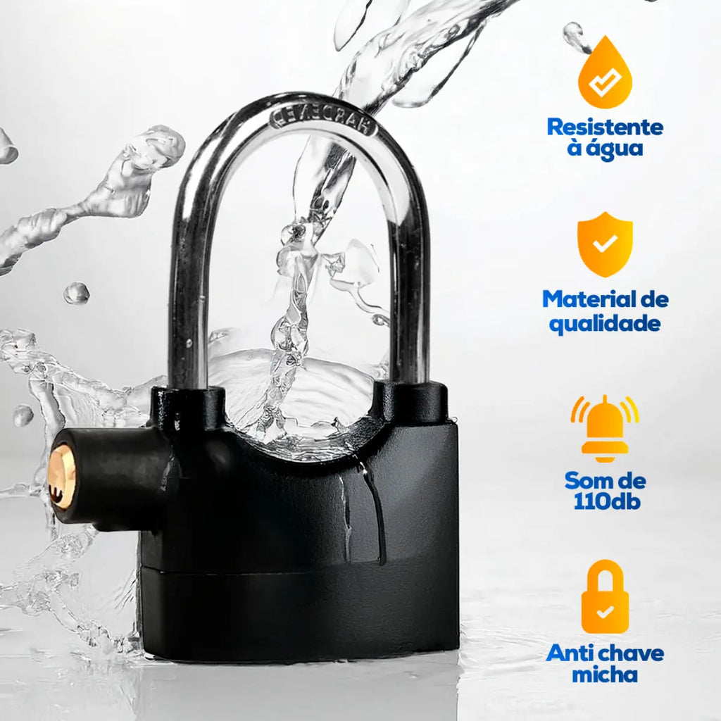 Cadeado Antifurto com Alarme 110dB com Sensor de Movimento