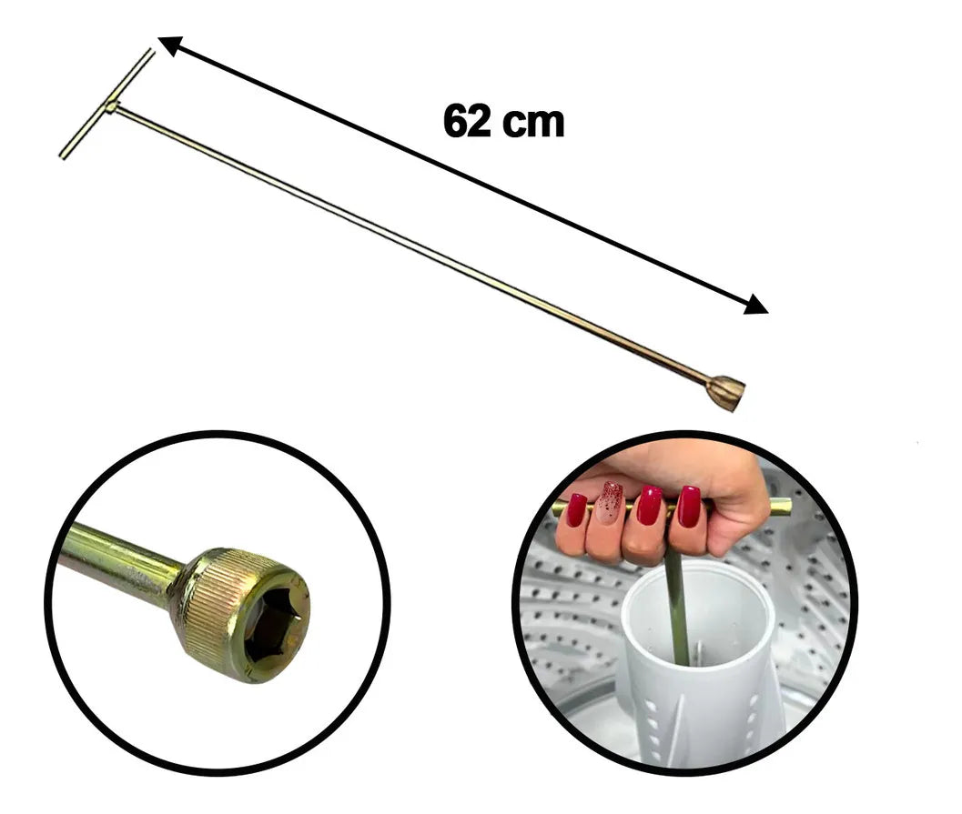 Chave T 10mm Longa 62cm Para Maquina De Lavar