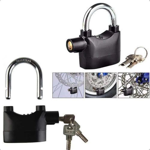Cadeado Antifurto com Alarme 110dB com Sensor de Movimento