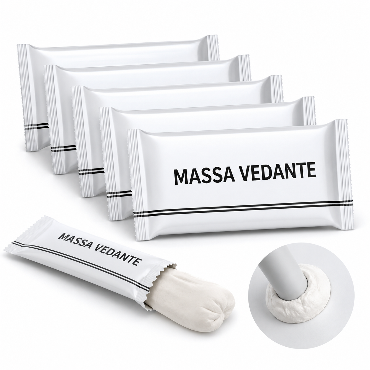 Massa vedante impermeável aplicada em tubo